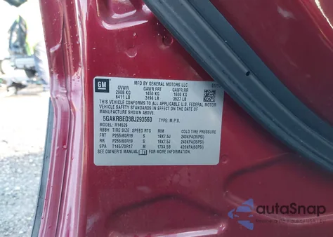 2011 Buick Enclave 1Xl из США, поврежденный, VIN 5GAKRBED3BJ293560